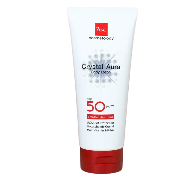 BSC Cosmetology Crystal Aura Body Lotion SPF50 PA++++ 200g - Sun Protection & Hydration