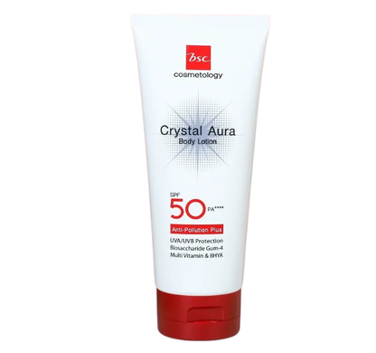 BSC Cosmetology Crystal Aura Body Lotion SPF50 PA++++ 200g - Sun Protection & Hydration