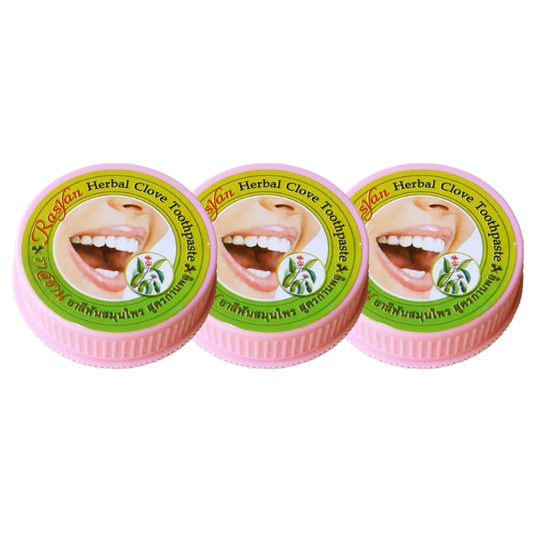 Rasyan Herbal Clove Toothpaste - 25g | Pack of 3 - Made in Thailand
