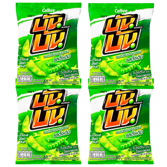 Bun Bun Original Flavor Snack - 60g Pack of 4, Crispy & Nutritious