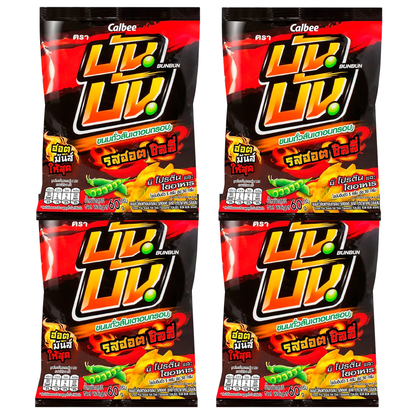 Bun Bun Hot Chili Flavor 60g - Pack of 4