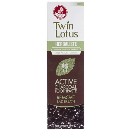 Twin Lotus Activated Charcoal Toothpaste 150g - Made in Thailand
