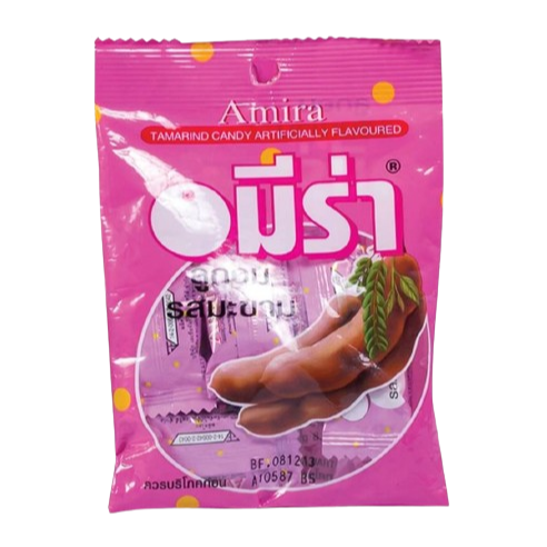 Amira Tamarind Candy 28.8g - Pack of 12 Bags, Delicious Sweet and Sour Treats