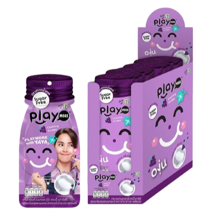 Playmore Grape Menthol Candy Sachets - 12g (Pack of 12)