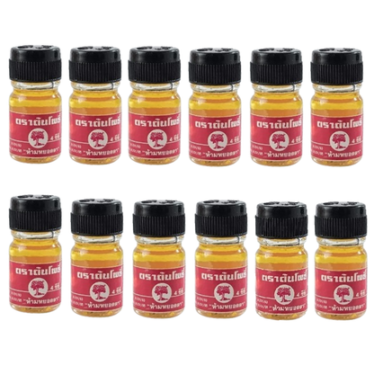 Somthawin Ang Ki Yellow Oil - Natural Relief for Dizziness & Faintness, 4ml (Pack of 12)