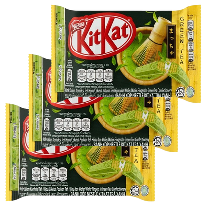 KitKat Green Tea Premium - 35g Bars (Pack of 3) - Made in Malaysia