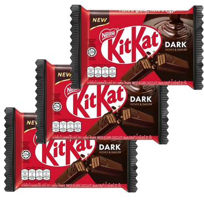 KitKat Dark Chocolate 35g Bar - Pack of 3 | Made in Malaysia