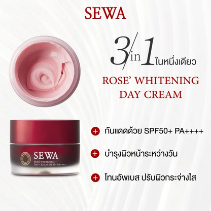 Sewa Rose Whitening Day Cream 30ml – Brightening, Hydrating & SPF Protection