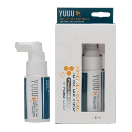 Interpharma YUUU Honey Natural Mouth Spray 15ml – Sore Throat & Oral Comfort