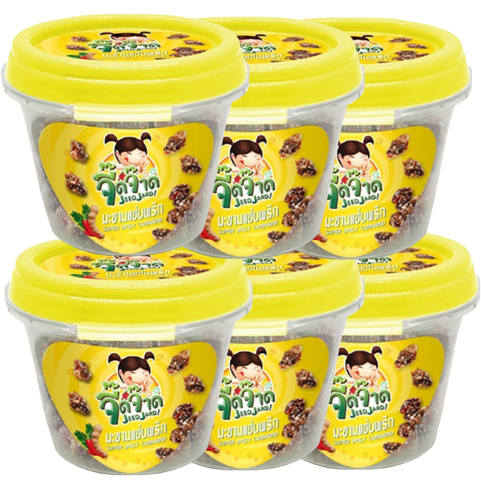 Jeedjad Spicy Tamarind with Chili – 50g Pack of 6 Jars
