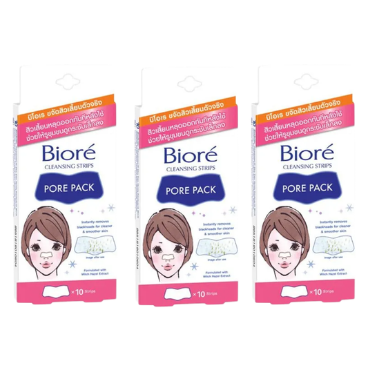 Biore Cleansing Pore Strips - Pack of 3 (Total 30 Strips)