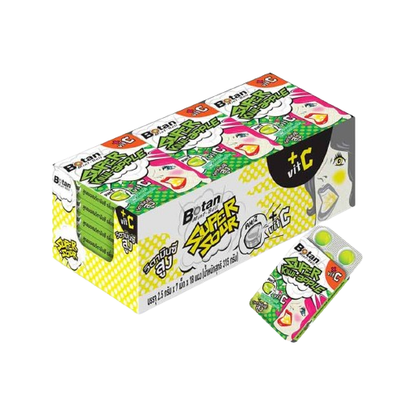 Botan Vitamin C Candy - Super Kiwi Apple Flavor - 17.5g Pack of 18
