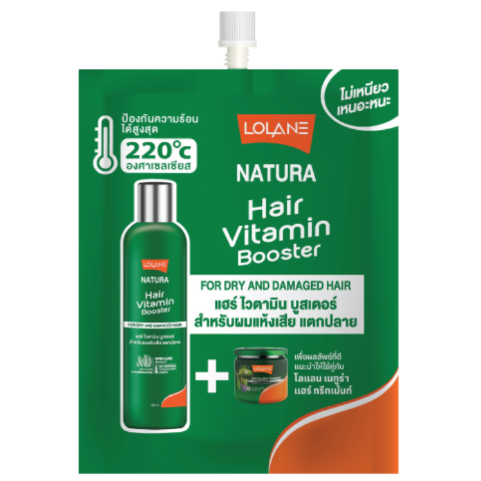 Lolane Natura Hair Vitamin Booster for Dry & Damaged Hair – 20ml (Pack of 6)