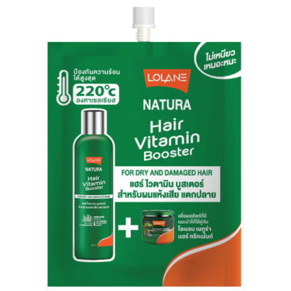 Lolane Natura Hair Vitamin Booster for Dry & Damaged Hair – 20ml (Pack of 6)