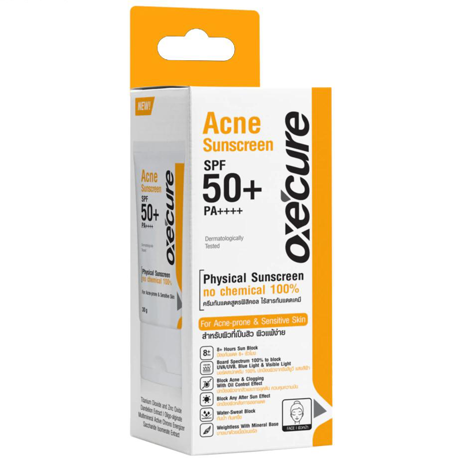 Oxe Cure Acne Sunscreen SPF 50+ PA++++ - Lightweight Gel-Cream for Sensitive & Acne-Prone Skin