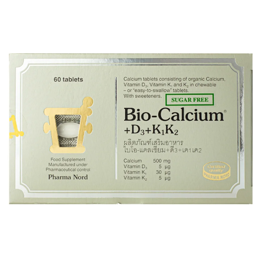 Pharma Nord Bio-Calcium D3 + K1 K2 | Bone Support Calcium Supplement (60 Tablets)