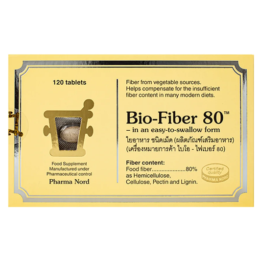 Bio-Fiber 80 by Pharma Nord – Natural Dietary Fiber Supplement (120 Tablets)