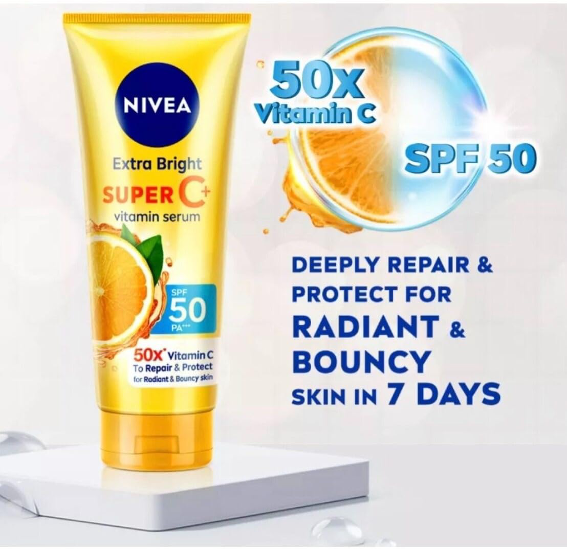 Nivea Body Extra Bright Super C+ Lotion 320ml - Radiance & UV Protection