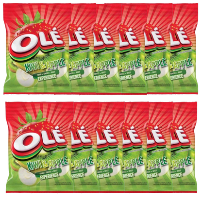 Olé Apple Kiwi Candy Packs - 20g x 12 Bags