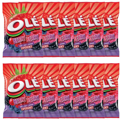 Olé Berry Flavored Candy – 25g Pack of 12 Bags