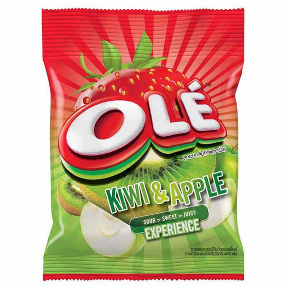 Olé Apple Kiwi Candy Packs - 20g x 12 Bags