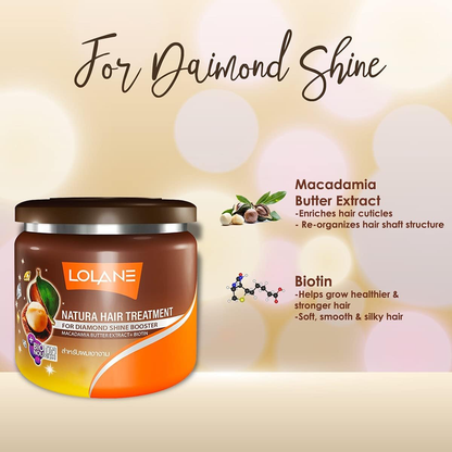 Lolane Natura Hair Treatment Cream for Intense Shine and Moisture 250g