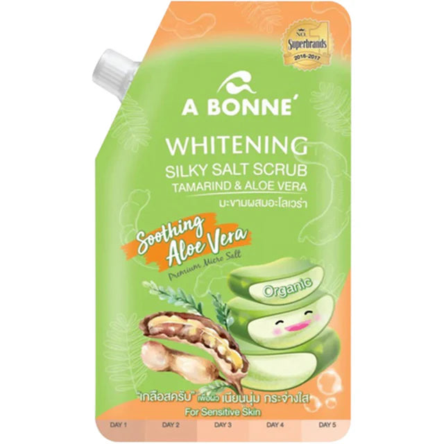 A Bonne' - Whitening Silky Salt Scrub Tamarind & Aloe Vera 350ml.