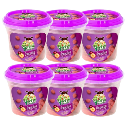 Jeedjad Plum Snack – 40g x 6 Packs, Authentic Thai Dried Fruit