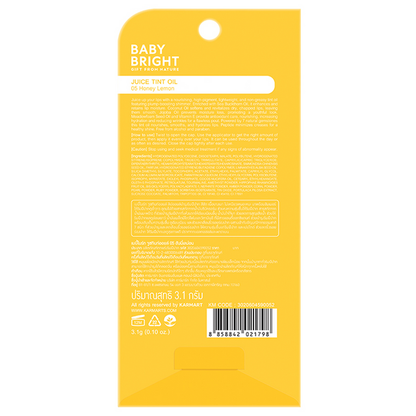 Baby Bright - Juice Tint Oil, Honey Lemon 3.1g.
