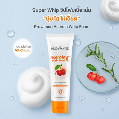 Provamed Acerola C Whip Foam 40g – Brightening Gentle Facial Cleanser