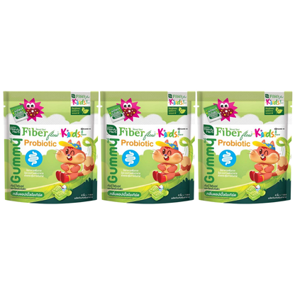 Handy Herb - Fiber Flow Kids Gummy Jelly, Probiotic, Apple Yogurt flavor (Pack of 3 sachets, 6 pcs. per sachet)