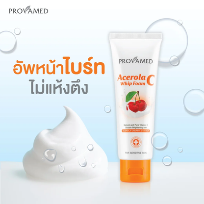 Provamed Acerola C Whip Foam 40g – Brightening Gentle Facial Cleanser