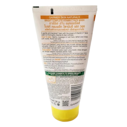 Garnier Bright Complete Vitamin C Lemon Face Wash 100ml