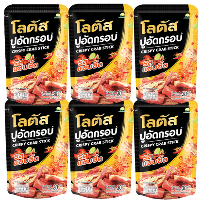 Lotus Crispy Crab Sticks with Spicy and Sour Flavor – 30g (Pack of 6)