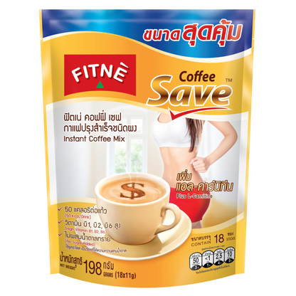 Fitne Coffee Save Instant Coffee Mix - 198g (18 Sachets of 11g)