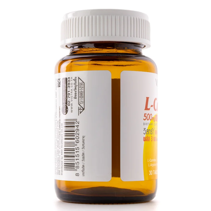 Vistra L-Carnitine 500 mg + 3L (30 Tablets) for Fat Burning & Energy