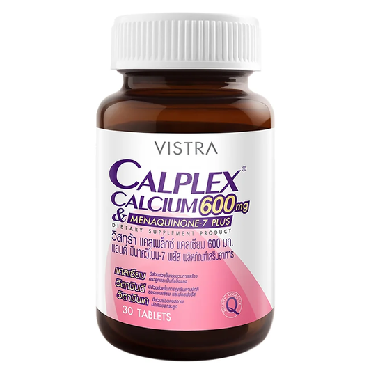 Vistra Calplex Calcium 600mg with Vitamin K2 (30 Tablets) for Bone Support