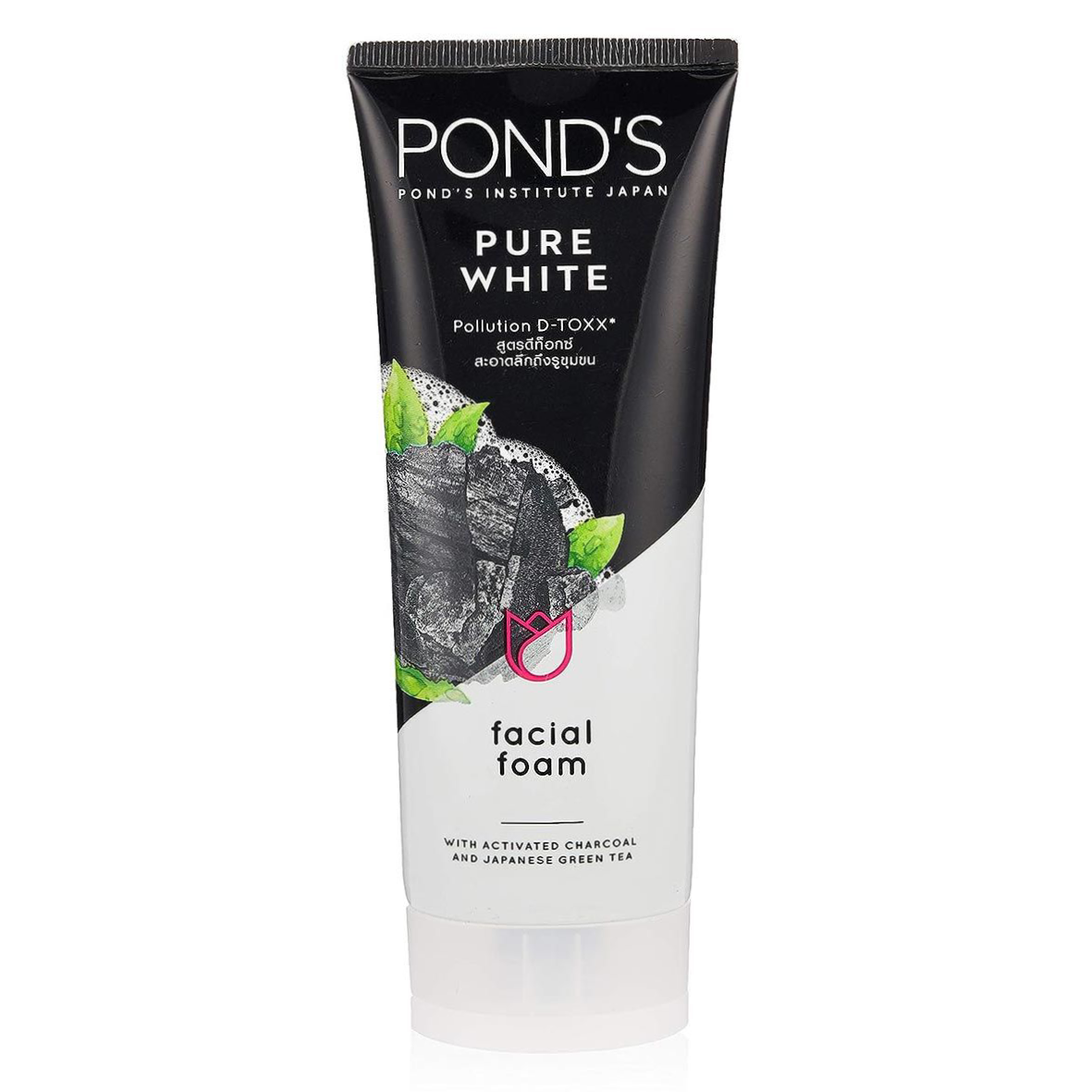 Pond's Pure White Charcoal Facial Foam 100g – Deep Cleansing & Brightening