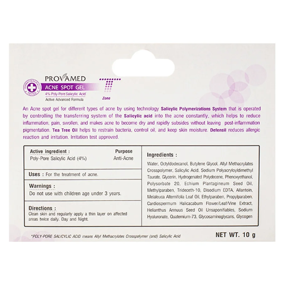 Provamed Acne Spot Gel 10g – Fast-Acting Blemish Treatment