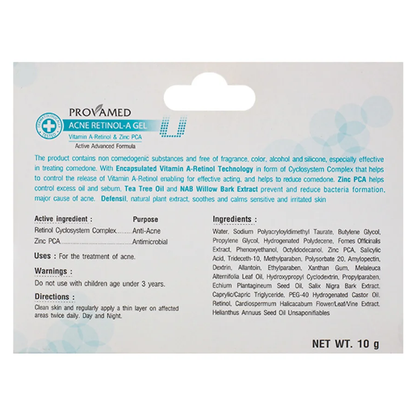 Provamed Acne Retinol-A Gel 10g – Gentle Acne Treatment for Clearer Skin