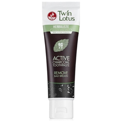 Twin Lotus Activated Charcoal Toothpaste 150g - Made in Thailand