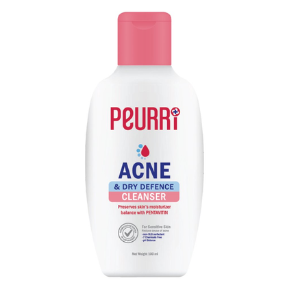 Peurri Acne & Dry Skin Defence Cleanser 100ml – Gentle, Hydrating Face Wash