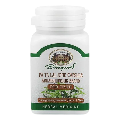Abhaibhubejhr Fa Ta Lai Jone Capsules - Premium Thai Herbal Supplement with 400mg Andrographis Paniculata - 60 Capsules