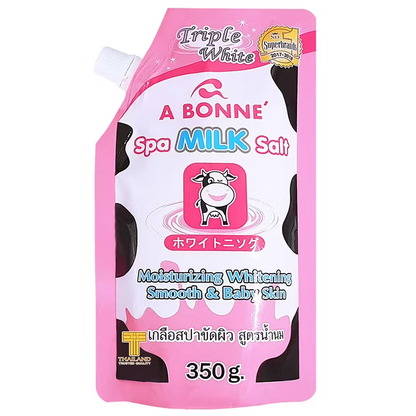 A Bonne Spa Salt & Milk Exfoliating Scrub - 350g for Brightening & Moisturizing
