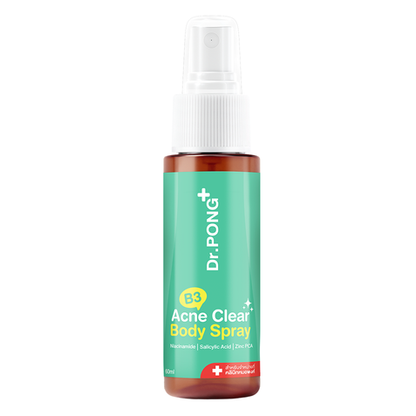Dr.PONG B3 Acne Clear Body Spray 60ml – Clear, Soothes & Prevents Acne
