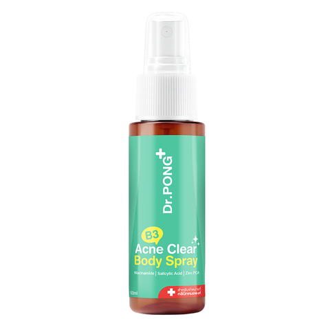 Dr.PONG B3 Acne Clear Body Spray 60ml – Clear, Soothes & Prevents Acne