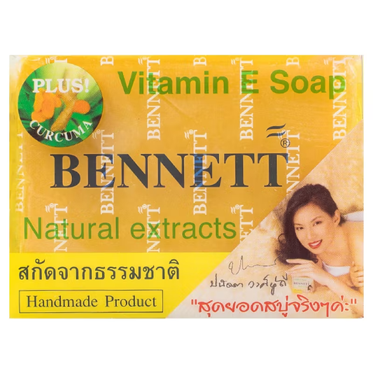 Bennett Natural Extracts Soap with Vitamin E & Turmeric - 130g for Radiant Skin