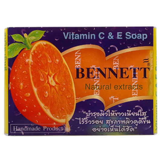 Bennett Natural Extracts Orange Soap with Vitamin C & E – 130g for Bright, Soft Skin