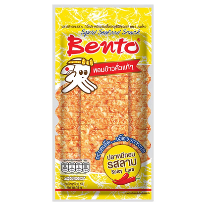 Bento Baked Squid Snack Mix - Spicy, Larb, Korean Spicy, Seafood & Seasoned Flavors (Pack of 5)