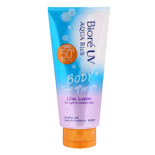 Biore UV Aqua Rich Body Tone-Up Serum Lilac Luster SPF50+ PA+++ 130ml
